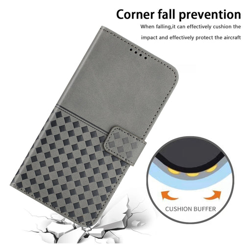 For Samsung Galaxy S24 5G Woven Embossed RFID Blocking Leather Phone Case(Grey) - HoMEdemic™ 