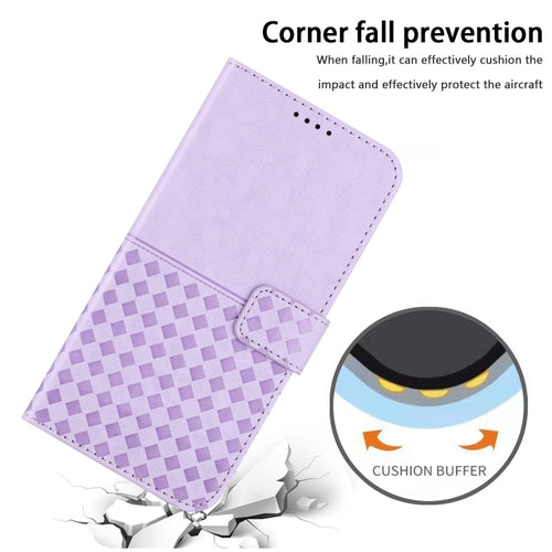 For Samsung Galaxy S24 5G Woven Embossed RFID Blocking Leather Phone Case(Purple) - HoMEdemic™ 