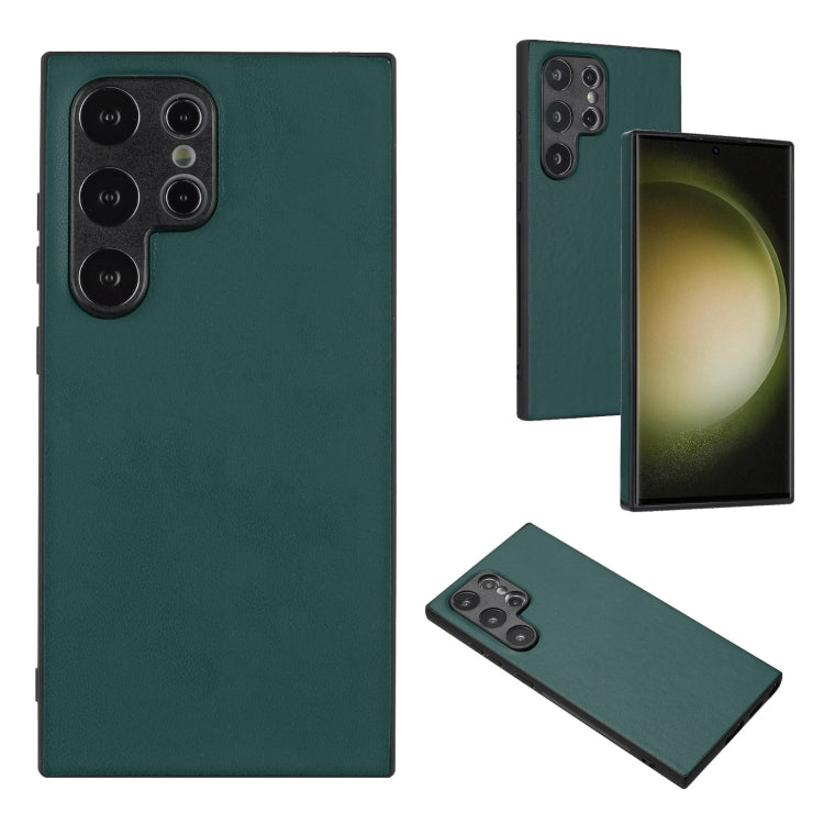 For Samsung Galaxy S24 Ultra 5G R20 Leather Pattern Phone Single Case(Green) - HoMEdemic™ 