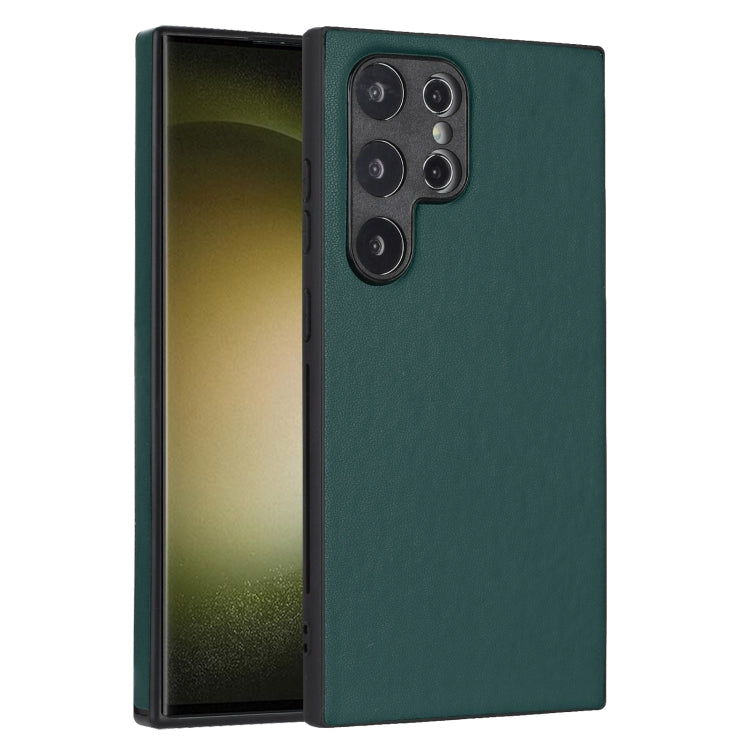 For Samsung Galaxy S24 Ultra 5G R20 Leather Pattern Phone Single Case(Green) - HoMEdemic™ 