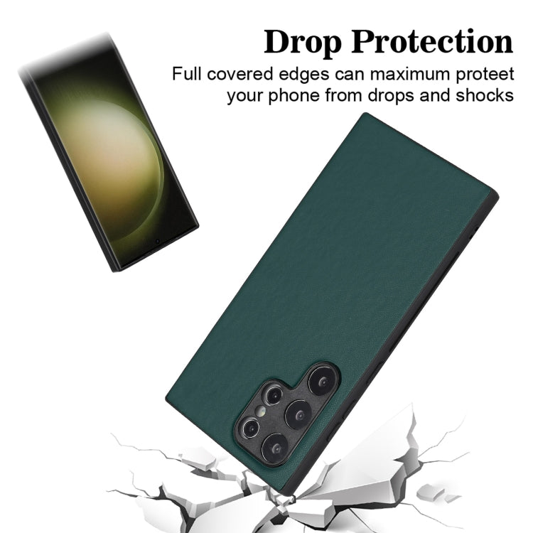 For Samsung Galaxy S24 Ultra 5G R20 Leather Pattern Phone Single Case(Green) - HoMEdemic™ 