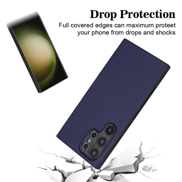 For Samsung Galaxy S24 Ultra 5G R20 Leather Pattern Phone Single Case(Blue) - HoMEdemic™ 