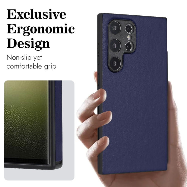 For Samsung Galaxy S24 Ultra 5G R20 Leather Pattern Phone Single Case(Blue) - HoMEdemic™ 