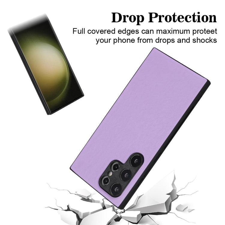 For Samsung Galaxy S24 Ultra 5G R20 Leather Pattern Phone Single Case(Purple) - HoMEdemic™ 