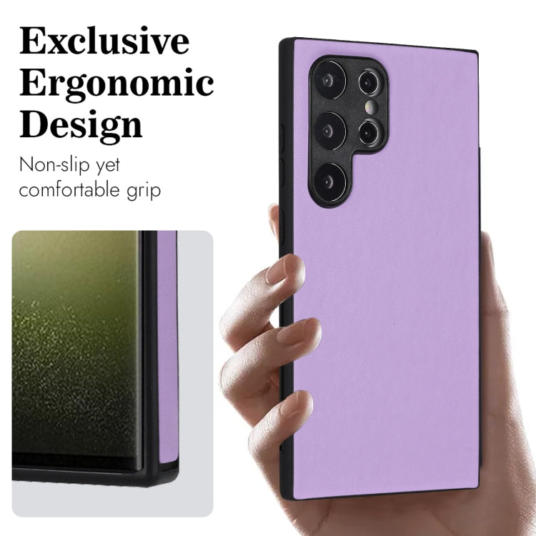 For Samsung Galaxy S24 Ultra 5G R20 Leather Pattern Phone Single Case(Purple) - HoMEdemic™ 