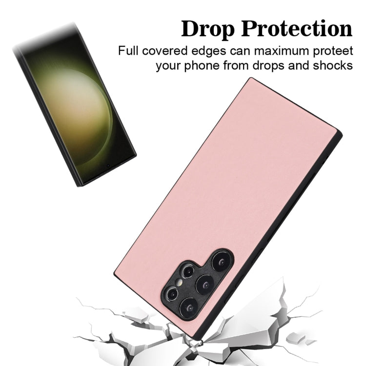 For Samsung Galaxy S24 Ultra 5G R20 Leather Pattern Phone Single Case(Pink) - HoMEdemic™ 