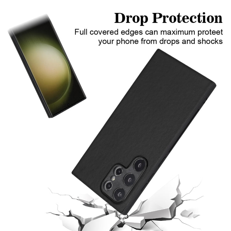 For Samsung Galaxy S24 Ultra 5G R20 Leather Pattern Phone Single Case(Black) - HoMEdemic™ 