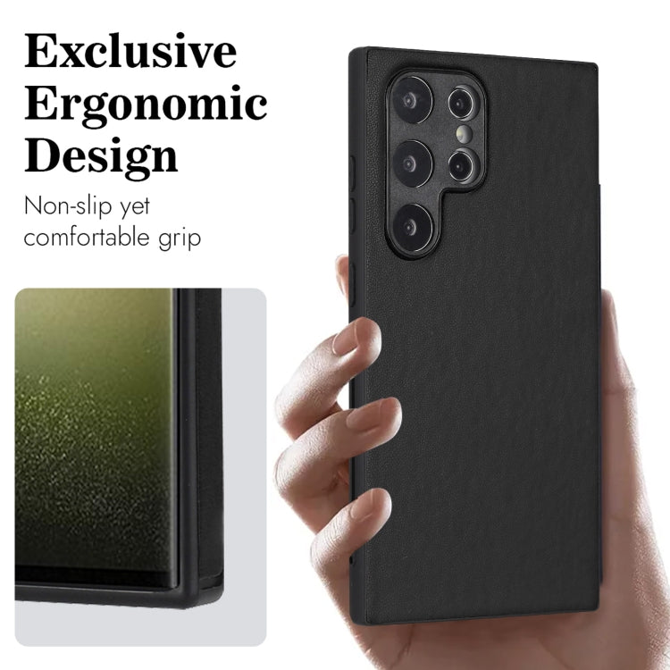 For Samsung Galaxy S24 Ultra 5G R20 Leather Pattern Phone Single Case(Black) - HoMEdemic™ 