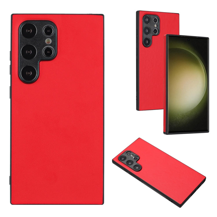 For Samsung Galaxy S24 Ultra 5G R20 Leather Pattern Phone Single Case(Red) - HoMEdemic™ 
