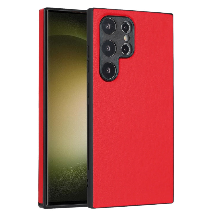 For Samsung Galaxy S24 Ultra 5G R20 Leather Pattern Phone Single Case(Red) - HoMEdemic™ 