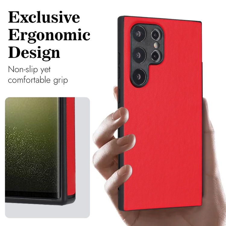 For Samsung Galaxy S24 Ultra 5G R20 Leather Pattern Phone Single Case(Red) - HoMEdemic™ 