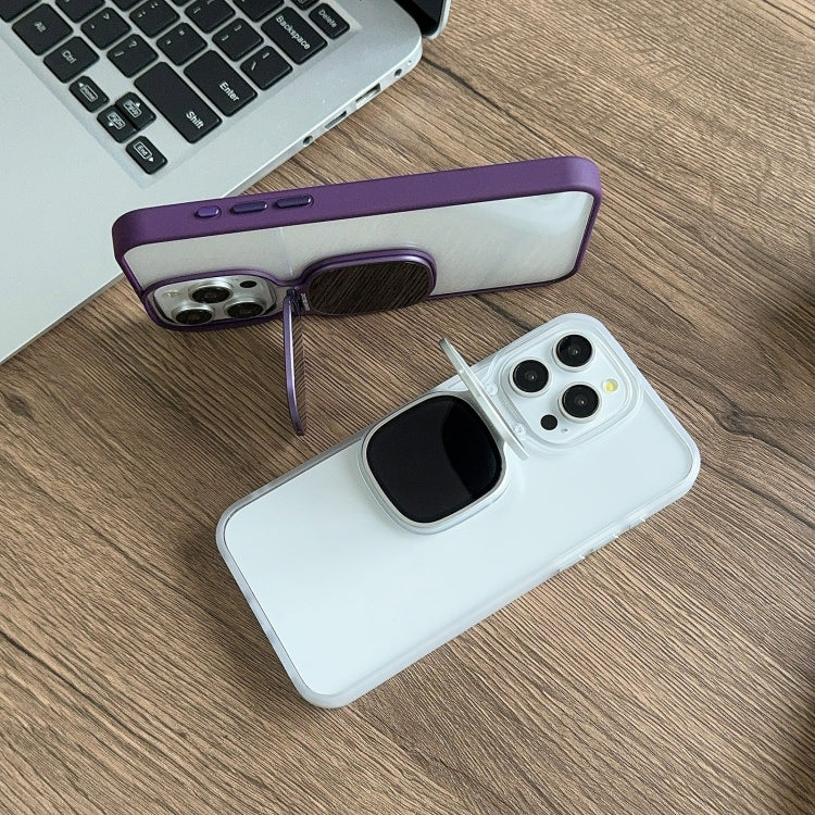 For iPhone 15 Pro Metal Sunglasses Holder TPU + PC Phone Case(Grey) - HoMEdemic™ 