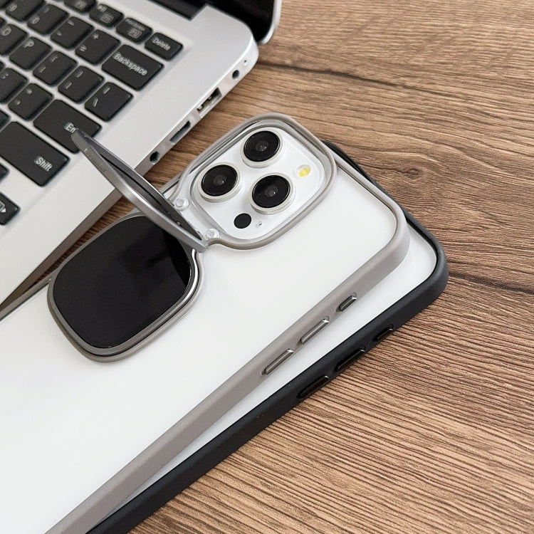 For iPhone 15 Pro Metal Sunglasses Holder TPU + PC Phone Case(White) - HoMEdemic™ 