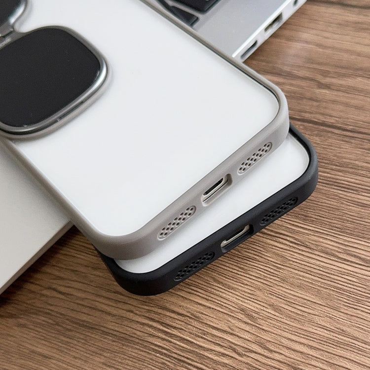 For iPhone 15 Pro Metal Sunglasses Holder TPU + PC Phone Case(White) - HoMEdemic™ 