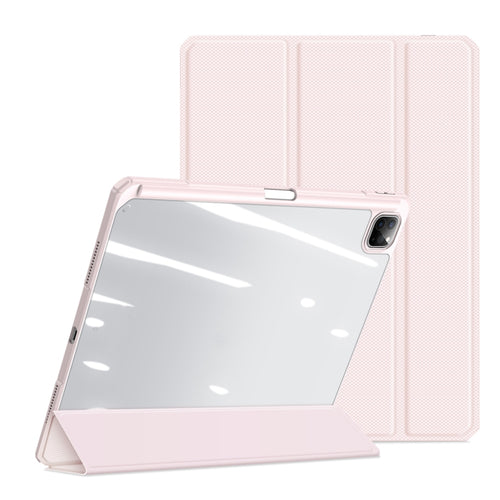 For iPad Pro 13 2024 DUX DUCIS TOBY Series Antiskid Leather Tablet Case with Sleep / Wake-up Function(Pink) - HoMEdemic™ 