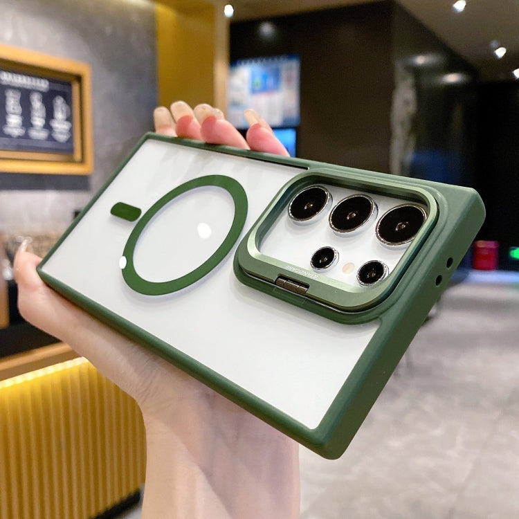 For Samsung Galaxy S24 Ultra 5G Metal Lens Frame Holder MagSafe Phone Case(Green) - HoMEdemic™ 