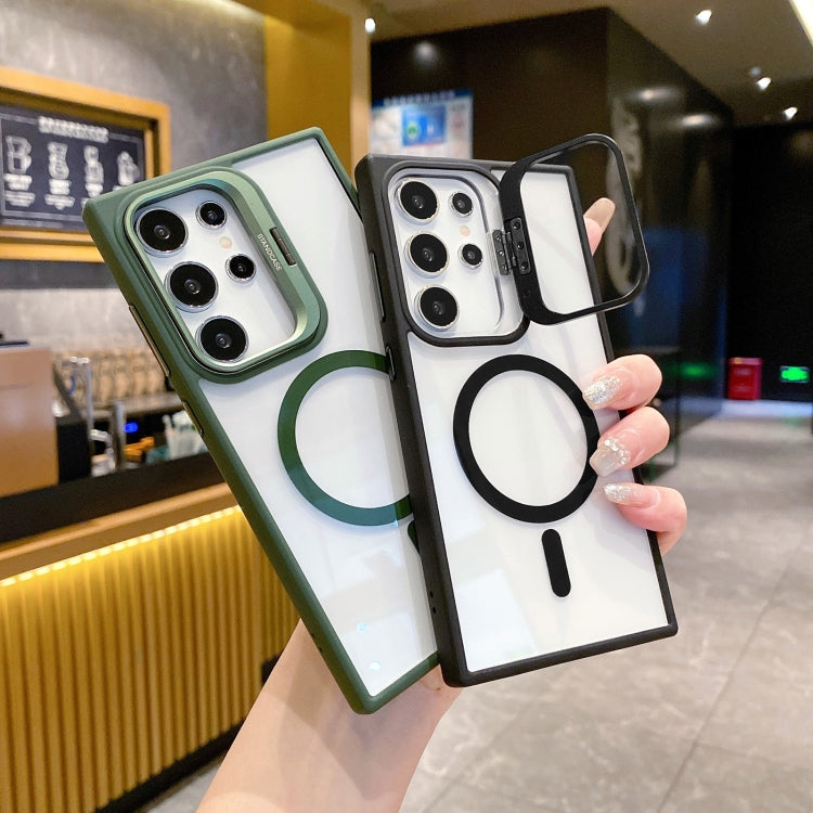 For Samsung Galaxy S24 Ultra 5G Metal Lens Frame Holder MagSafe Phone Case(Green) - HoMEdemic™ 