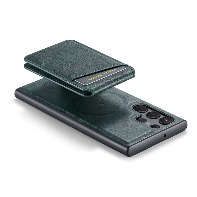 For Samsung Galaxy S24 Ultra 5G Fierre Shann Cowhide Vertical Flip Magnetic Card Holder Phone Case(Green) - HoMEdemic™ 
