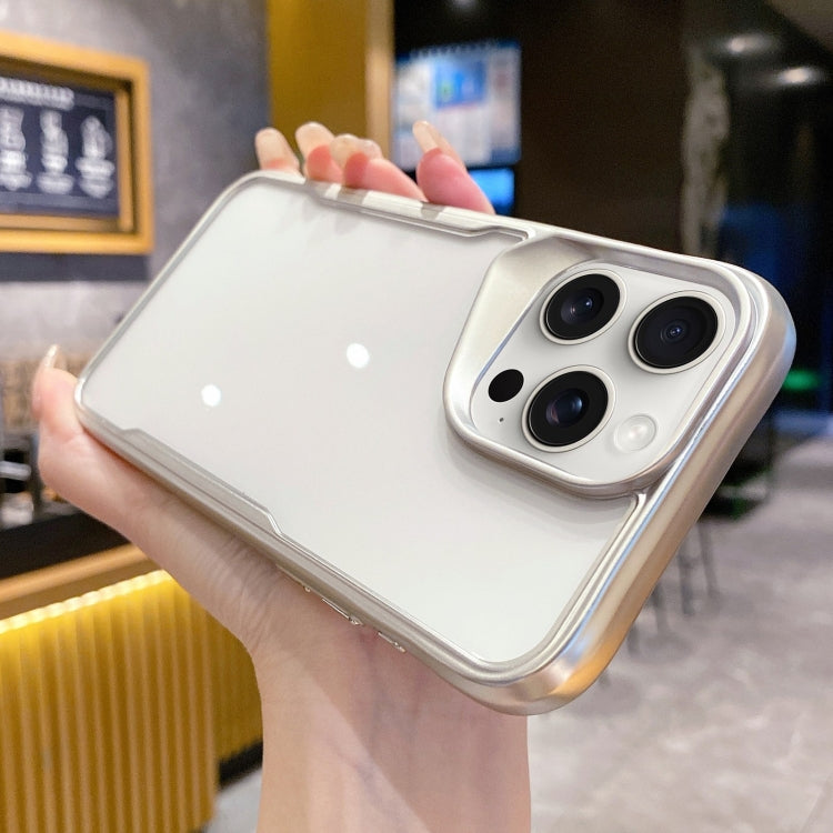 For iPhone 15 Pro Electroplating TPU Frame Hybrid PC Phone Case(Silver) - HoMEdemic™ 