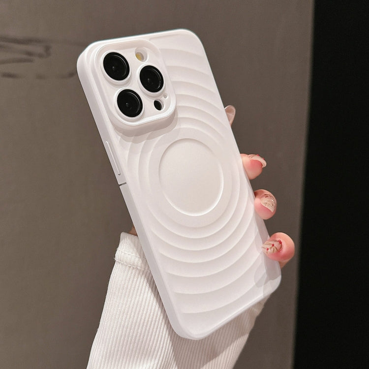 For iPhone 15 Pro Wave Texture PC Shockproof Phone Case(White) - HoMEdemic™ 
