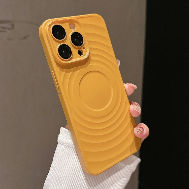 For iPhone 15 Pro Wave Texture PC Shockproof Phone Case(Khaki) - HoMEdemic™ 