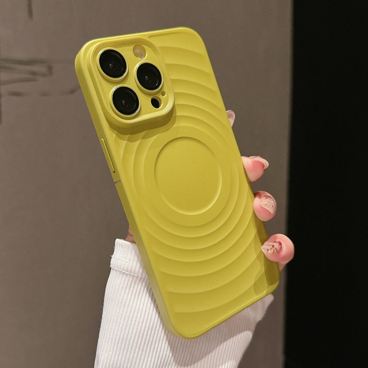 For iPhone 15 Pro Wave Texture PC Shockproof Phone Case(Avocado Green) - HoMEdemic™ 