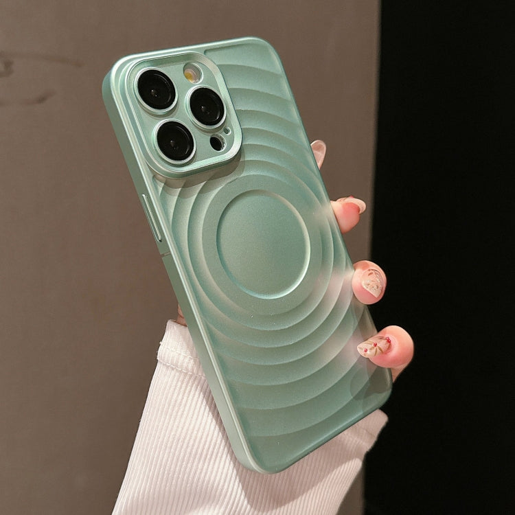 For iPhone 15 Pro Wave Texture PC Shockproof Phone Case(Cyan) - HoMEdemic™ 