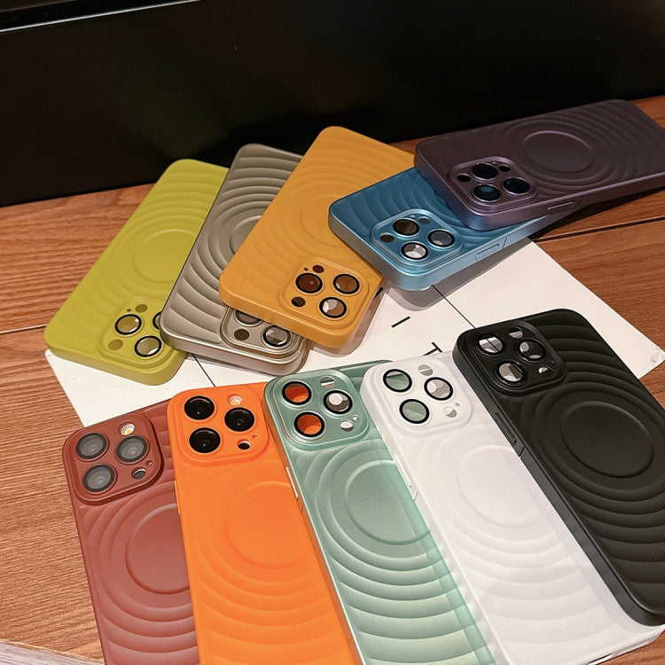For iPhone 15 Pro Wave Texture PC Shockproof Phone Case(Cyan) - HoMEdemic™ 