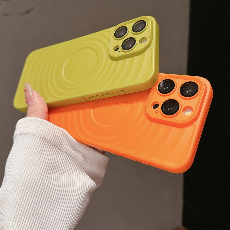 For iPhone 15 Pro Wave Texture PC Shockproof Phone Case(Avocado Green) - HoMEdemic™ 
