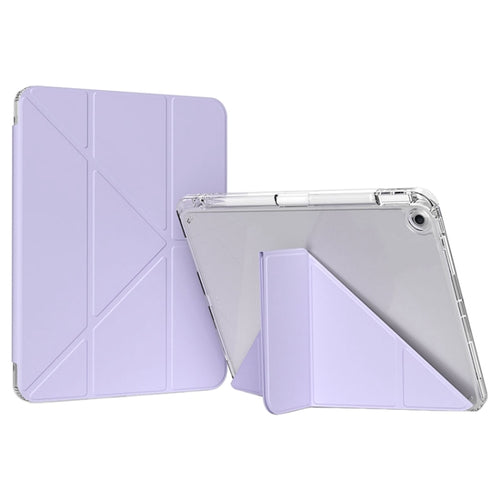 For iPad 10.2 2021 / 2020 / 2019 GEBEI Deformation Leather Tablet Case(Purple) - HoMEdemic™ 