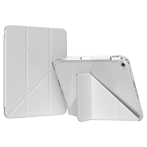 For iPad 10.2 2021 / 2020 / 2019 GEBEI Deformation Leather Tablet Case(Grey) - HoMEdemic™ 