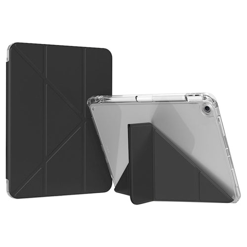 For iPad 10.2 2021 / 2020 / 2019 GEBEI Deformation Leather Tablet Case(Black) - HoMEdemic™ 