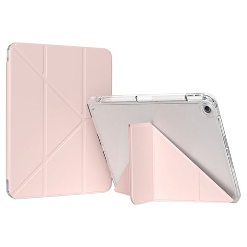 For iPad 10.2 2021 / 2020 / 2019 GEBEI Deformation Leather Tablet Case(Pink) - HoMEdemic™ 