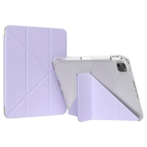 For iPad Pro 11 2022 GEBEI Deformation Leather Tablet Case(Purple) - HoMEdemic™ 