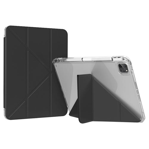 For iPad Pro 11 2022 GEBEI Deformation Leather Tablet Case(Black) - HoMEdemic™ 