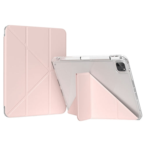 For iPad Pro 11 2022 GEBEI Deformation Leather Tablet Case(Pink) - HoMEdemic™ 