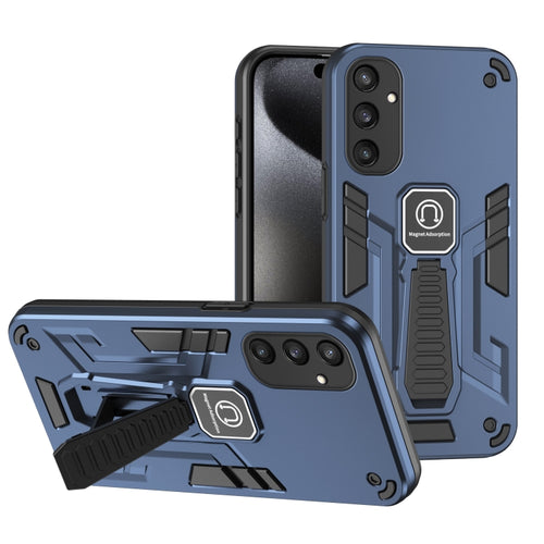 For Samsung Galaxy S24 5G Shockproof Holder Phone Case(Blue) - HoMEdemic™ 