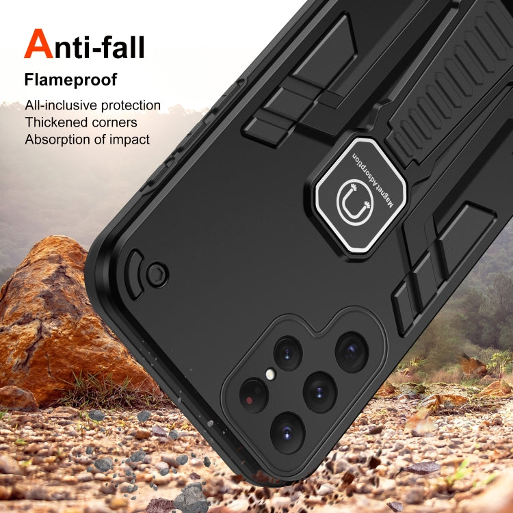 For Samsung Galaxy S24 Ultra 5G Shockproof Holder Phone Case(Black) - HoMEdemic™ 