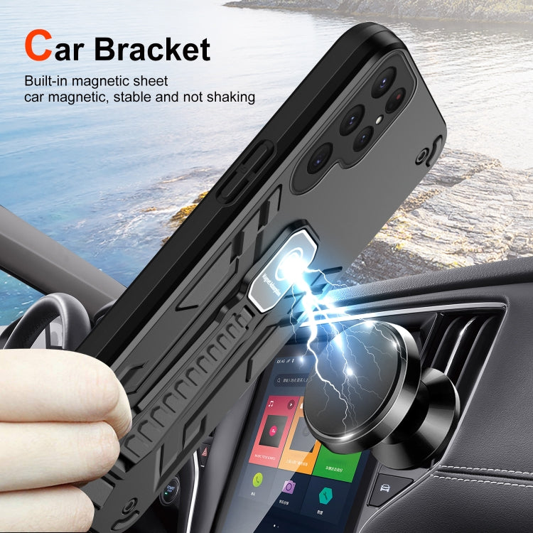 For Samsung Galaxy S24 Ultra 5G Shockproof Holder Phone Case(Black) - HoMEdemic™ 
