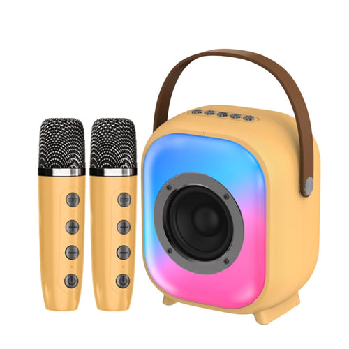 NewRixing NR168W Portable Colorful Bluetooth Speaker Home Dual Mic Karaoke Speaker(Coffee) - HoMEdemic™ 