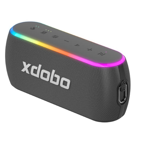 Xdobo X8 III BT5.3 IPX7 Wireless Speaker with RGB Light, Support Bluetooth/TF Card/USB/AUX(Grey) - HoMEdemic™ 