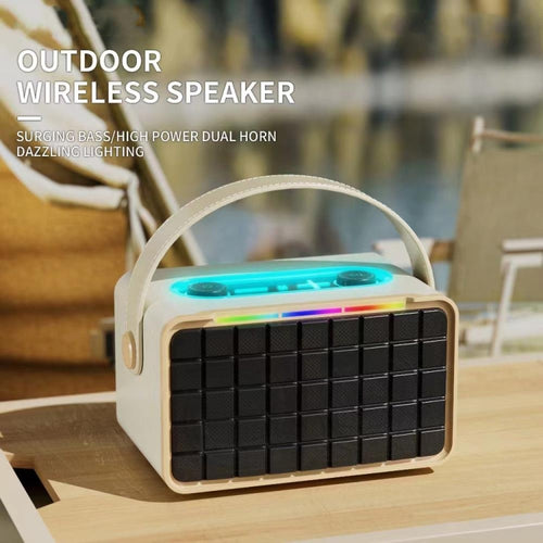 NewRixing NR8801 15W Portable Outdoor Bluetooth Speaker TWS Stereo Speaker(khaki) - HoMEdemic™ 