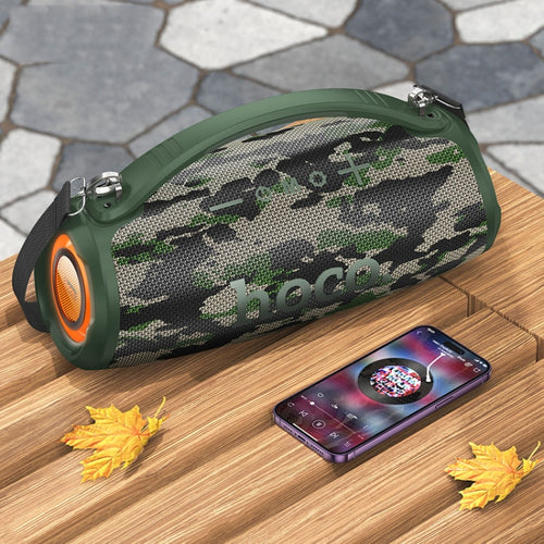 hoco HA4 Surge Outdoor Bluetooth 5.3 Speaker Support TWS / FM(Camouflage Green) - HoMEdemic™ 