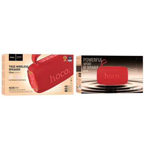 hoco HC25 Radiante Sports Bluetooth 5.2 Speaker Support TWS / FM(Red) - HoMEdemic™ 