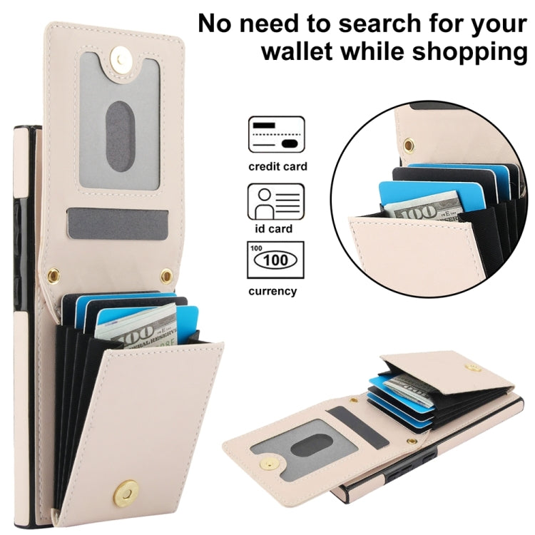 For Samsung Galaxy S24 Ultra 5G YM015 Crossbody Rhombic Card Bag RFID Phone Case(White) - HoMEdemic™ 