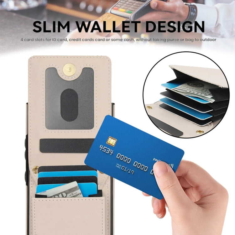 For Samsung Galaxy S24 Ultra 5G YM015 Crossbody Rhombic Card Bag RFID Phone Case(White) - HoMEdemic™ 