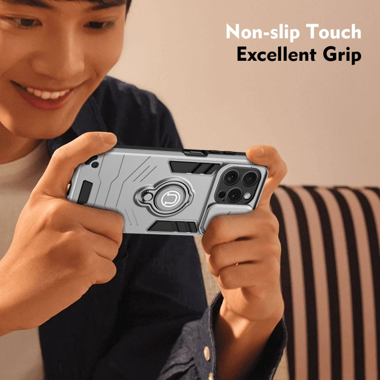 For iPhone 15 Pro Camshield Ring Holder Phone Case(Grey) - HoMEdemic™ 