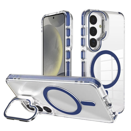 For Samsung Galaxy S24 J2 High Transparent MagSafe Magnetic Frame Holder Phone Case(Royal Blue) - HoMEdemic™ 