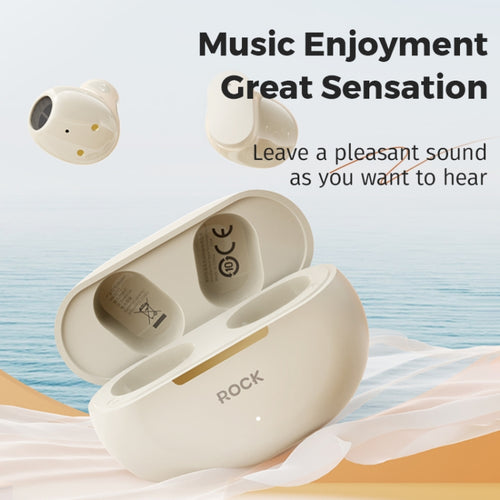 ROCK EB900 Bluetooth 5.3 TWS Bluetooth Earphones(Beige) - HoMEdemic™ 