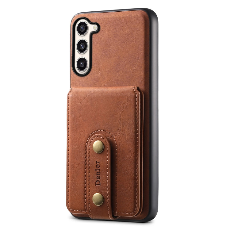 For Samsung Galaxy S23+ 5G Denior D14 NK Retro Pattern MagSafe Magnetic Card Holder Leather Phone Case(Brown) - HoMEdemic™ 